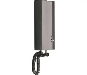 TESLA Elegant antracit / Domácí telefon / bzučák / 1 tlačítko el. zámku