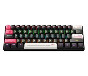 ONIKUMA G55 černá / Herní klávesnice / drátová / USB / RGB / 61 kláves / voděodolná