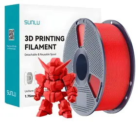 Sunlu PLA+ 2.0 červená / Filament / PLA+ / O 1,75 mm / 1 kg / až 300 mm/s