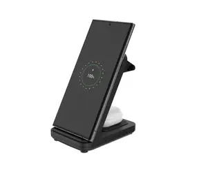 FIXED Powerstation Uni černá / Stojánek s bezdrátovým nabíjením / 2v1 / 15W + 5W / USB-C