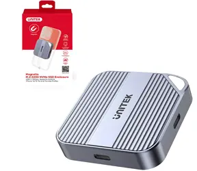Unitek SolidForce Reefer S1244AGY01 / Externí box pro M.2 SSD / NVMe/SATA / magnetický / USB-C
