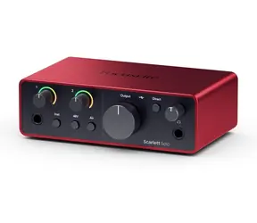 Focusrite Scarlett Solo 4th Gen černo-červená / Zvukové rozhraní / USB-C / 2 kanály / XLR / 192 kHz