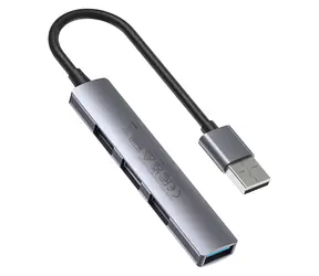 Unitek H1208A šedá / USB hub / USB-A / 3x USB-A 2.0 + 1x USB-A 3.0 / 5 Gbps