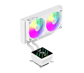Gamemax GLACIER 240 LCD bílá / Chladič CPU / AIO vodní chlazení / 240 mm radiátor / LCD displej
