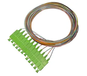 XtendLan Optický pigtail SC/APC / Optický pigtail / 9/125 / 0,9 mm / 1 m / sada 12 ks / G.652d / LS0H