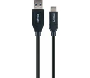 Schwaiger USB-A - USB-C kabel černá / Datový kabel / USB 3.2 Gen 2 / 5 Gbit/s / 0,15 m