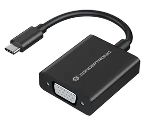Conceptronic USB-C 3.2 na VGA černá / Adaptér / 1920 × 1080 px / 60 Hz / 0,10 m