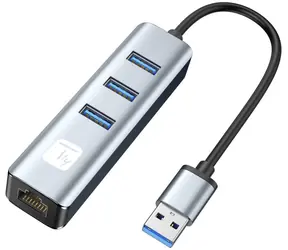Techly iDATA USB 3.0 - RJ45 / Adaptér / USB 3.2 Gen 1 / RJ-45 Ethernet / hliníkové tělo