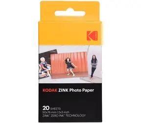 Kodak ZINK fotopapír 5x7,6 cm 20 listů / Samolepicí fotopapír / lesklý / bez inkoustu