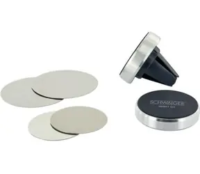 Schwaiger magnetický držák do auta 6 ks stříbrná / Magnetický držák do auta / hliník / mřížka i lepení