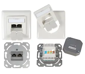 EFB bílá / Datová zásuvka / Cat6 / 2xRJ45 / pod omítku / 250 MHz