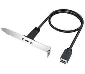 GrauGear G-AD-ETC-10G / Prodlužovací kabel / USB Type-E na USB-C / USB 3.2 Gen 2 10 Gbps / 0,5 m / S PCI destičkou
