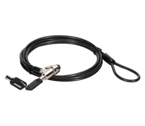 Conceptronic CUSTODIO02BS černá / Zamykací kabel k notebooku / Zámek na klíč / 1,8 m / průměr 4,5 mm