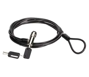 Conceptronic CUSTODIO02BN černá / Zámek notebooku / Nano slot / klíč / 1,8 m