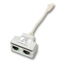 EFB T-adaptér Cat.6 2x RJ-45 bílý / Adaptér / 0,15 m / 0,1 Gbit/s