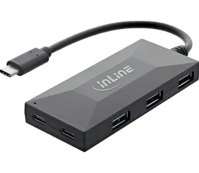 InLine Hub 35398 černá / USB hub / 2x USB-C / 3x USB-A 3.2 Gen1