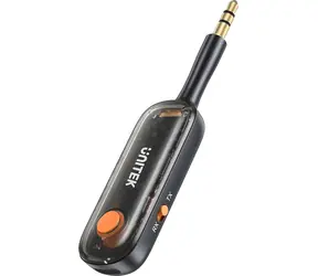 Unitek B1111A01 černá / Bluetooth adaptér / 2v1 vysílač/přijímač / Bluetooth 5.3 / dosah 10 m