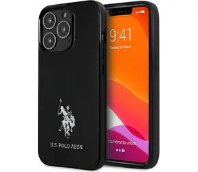 U.S. Polo Assn USHCP13XUMHK černá / Pouzdro na iPhone 13 Pro Max / Hardcase / Motiv koně