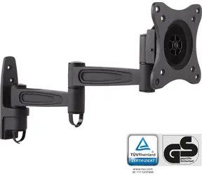 InLine 23105D černá / Držák na monitor / do 27" / VESA 75x75, 100x100 mm / nosnost 15 kg / naklápěcí a otočný