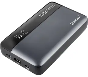 Intenso HE20000 šedo-černá / Powerbanka / 20 000 mAh / PD 3.1 / Quick Charge 3.0 / LED displej