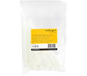 StarTech Stahovací pásky bílé / Stahovací páska uvolnitelná / Nylon / 150 mm / 100 ks