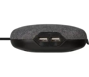Brennenstuhl estilo antracitová/černá / Nabíjecí stanice s textilním povrchem / 2x USB-A / 1x zásuvka 230V / 3 m