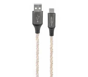 Ansmann 1700-0158 černá / Datový a nabíjecí kabel / USB-A - USB-C / 1 m / LED osvětlení / 60W