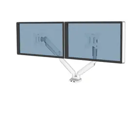 Fellowes Platinum 2 ramena vedle sebe bílá / Držák monitoru / USB 3.2 / Nosnost 8 kg / Do 40"