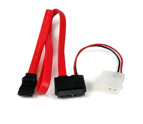 StarTech Adaptér SATA Slimline na SATA a Molex (LP4) červená / Adaptér / 91,4 cm / 6 Gbit/s