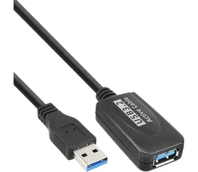 InLine USB-A černá / Prodlužovací kabel / USB-A / USB 3.2 Gen 1 / 5 Gbit/s / 5 m