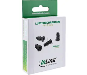 InLine Šrouby pro ventilátory černé