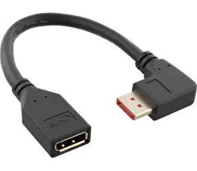 InLine DisplayPort adaptérový kabel lomený černá / Kabel / 8K4K / 120 Hz / 0,15 m