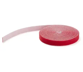 StarTech Stahovací páska se suchým zipem červená / 15,2 m / šířka 19 mm / nylon / opakovaně použitelná