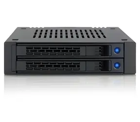 Icy Dock MB742SP-B černá / Rámeček pro 2x 2,5" SATA/SAS HDD/SSD / do 3,5" pozice / 2x SATA / bez nástrojů