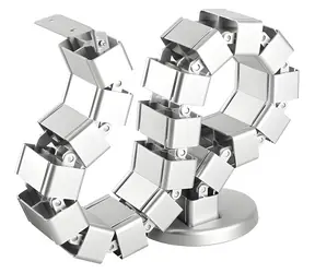 StarTech Vertikální kabelový organizér 129 cm / Kabelový organizér / flexibilní / nastavitelný / stříbrná