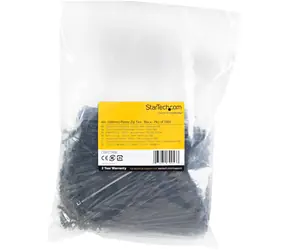 StarTech Stahovací pásky nylonové černé / Stahovací páska / 3x100 mm / 1000 ks / uvolnitelná