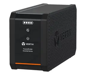Vertiv PowerUPS 200 Essential černá / UPS / Line-interactive / 600 VA / 315 W / 4x Schuko