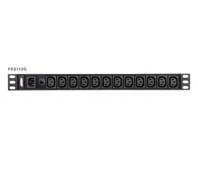 Aten PE0112 / Rozvodný panel PDU / 1U / 12x C13 / 10A / Vstup IEC C14