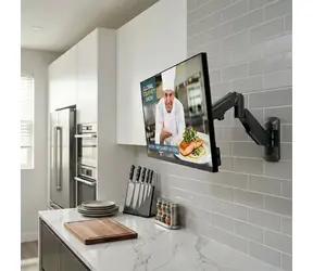Lindy 40712 černá / Nástěnný držák monitoru / plynové rameno / 13-32" / VESA 100x100 / nosnost 9 kg