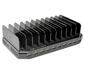 Eaton Tripp Lite U280-010-ST-CEE / Nabíjecí stanice / 10x USB / 96W / nastavitelné přihrádky