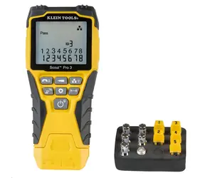 Klein Tools VDV Scout Pro 3 Tester Kit / Tester kabelů / RJ45 + F-konektor / délka do 610 m / LCD displej