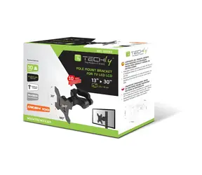 Techly 103793 černá / Stolní držák pro LED/LCD / 13-30" / 10 kg / VESA 75x75, 100x100 / 360°