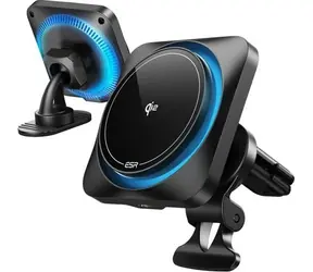 ESR HaloLock CryoBoost Frosted Onyx / Magnetická nabíječka do auta / MagSafe / Qi2 15W