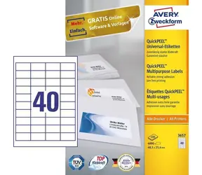 Avery 3651 / Etikety / 52,5 x 29,7 mm / A4