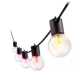 Philips Hue Festavia Globe černá / Venkovní LED světelný řetěz / 7 m / prodloužení / Zigbee/Bluetooth