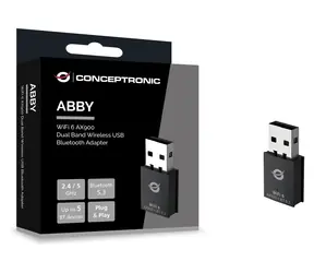 Conceptronic AX900 černá / USB WiFi/Bluetooth adaptér / Wi-Fi 6 / Dualband / Bluetooth 5.3 / 900 Mbit/s