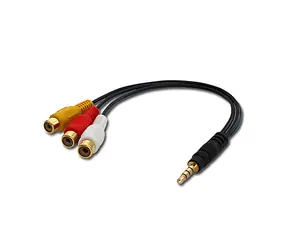 Lindy adaptér 3,5mm jack na 3x RCA černá / Adaptér / Video a audio / 0,25 m