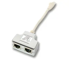 EFB T-adaptér RJ45 2x Cat5e bílá / Rozbočovač RJ45 / 10/100BASE-TX / 0,15 m