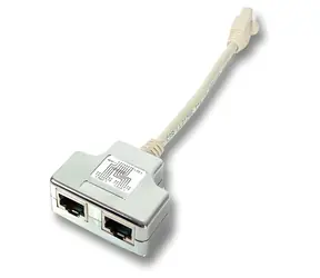 EFB T-adaptér RJ45 1:1 bílý / Rozbočovač / RJ-45 / 0,15 m