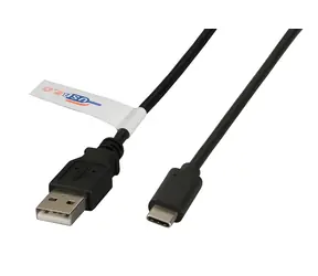 EFB USB-A - USB-C kabel 1 m černá / Kabel / USB 2.0 / 480 Mbit/s